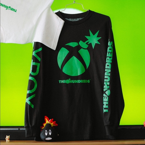 The Hundreds Limited Edition Xbox Collaboration Long Sleeve Black T-Shirt - L
